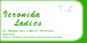 veronika ladics business card